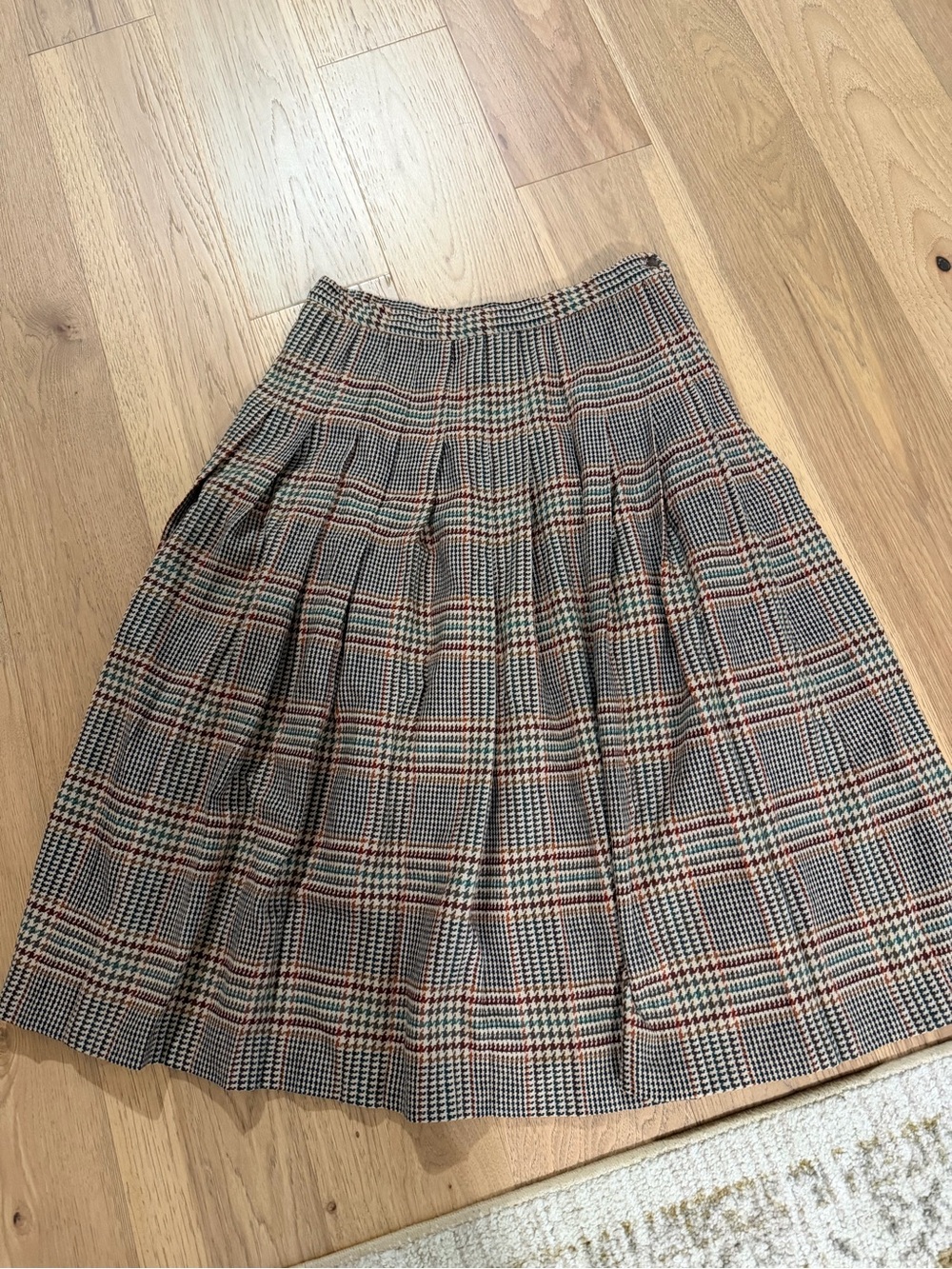 Pendleton Plaid Pleated A-Line Skirt